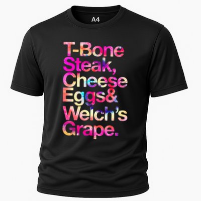 T Bone Steak Cheese Eggs WelchS Grape Performance Shirt