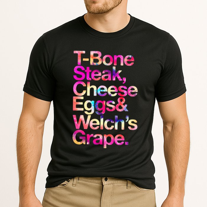 T Bone Steak Cheese Eggs WelchS Grape Performance Shirt