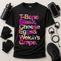 T Bone Steak Cheese Eggs WelchS Grape Performance Shirt