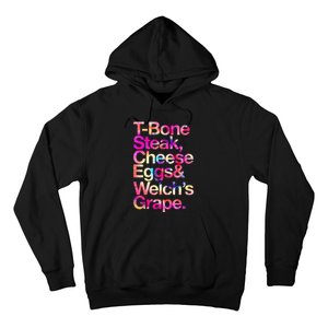 T Bone Steak Cheese Eggs WelchS Grape Hoodie