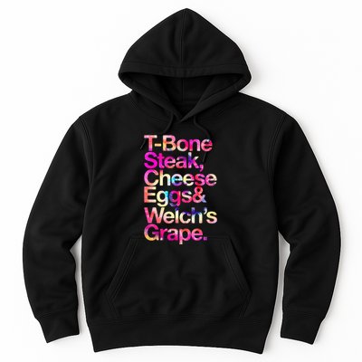T Bone Steak Cheese Eggs WelchS Grape Hoodie