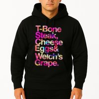 T Bone Steak Cheese Eggs WelchS Grape Hoodie
