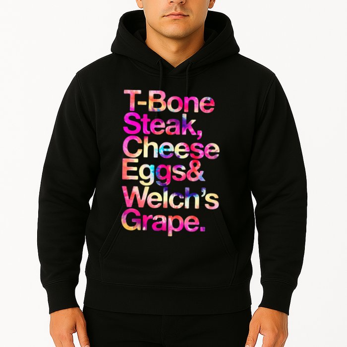 T Bone Steak Cheese Eggs WelchS Grape Hoodie