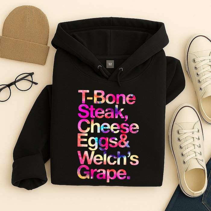 T Bone Steak Cheese Eggs WelchS Grape Hoodie