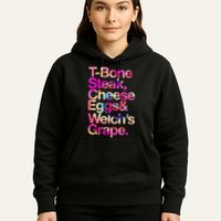 T Bone Steak Cheese Eggs WelchS Grape Hoodie