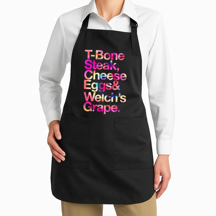 T Bone Steak Cheese Eggs WelchS Grape Apron