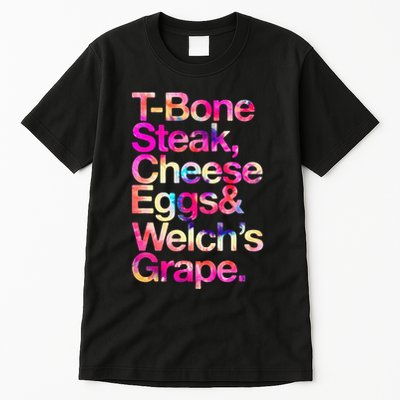 T Bone Steak Cheese Eggs WelchS Grape Tall T-Shirt