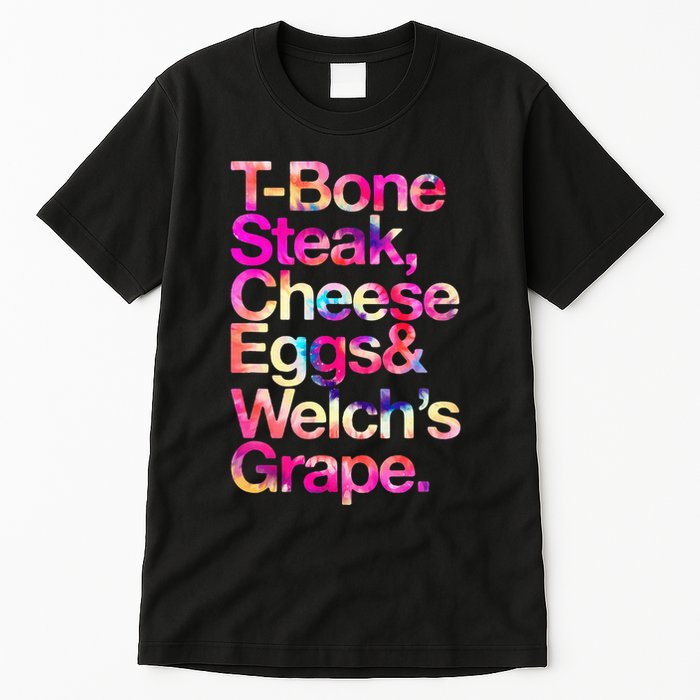 T Bone Steak Cheese Eggs WelchS Grape Tall T-Shirt