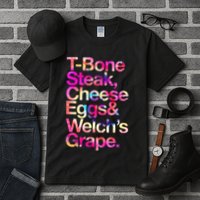 T Bone Steak Cheese Eggs WelchS Grape Tall T-Shirt