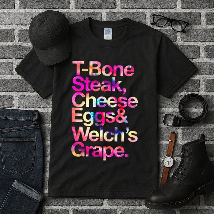 T Bone Steak Cheese Eggs WelchS Grape Tall T-Shirt