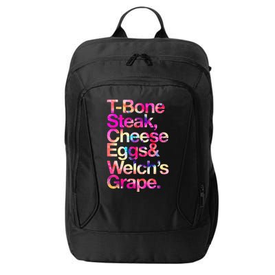 T Bone Steak Cheese Eggs WelchS Grape City Backpack
