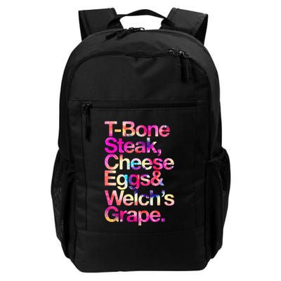 T Bone Steak Cheese Eggs WelchS Grape Backpack