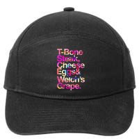 T Bone Steak Cheese Eggs WelchS Grape 7-Panel Snapback Hat