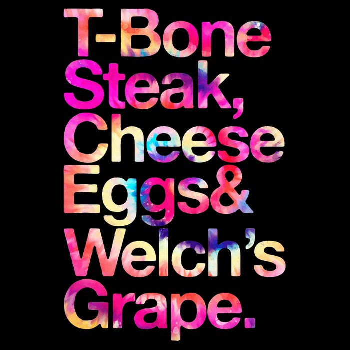 T Bone Steak Cheese Eggs WelchS Grape 7-Panel Snapback Hat