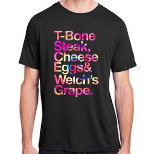 T Bone Steak Cheese Eggs WelchS Grape Adult ChromaSoft Performance T-Shirt