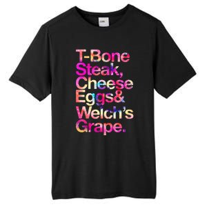 T Bone Steak Cheese Eggs WelchS Grape Tall Fusion ChromaSoft Performance T-Shirt