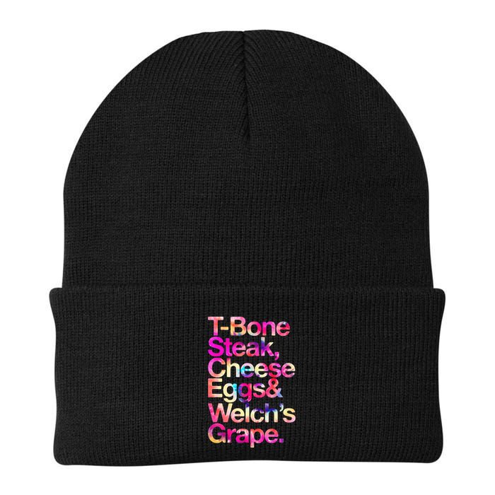 T Bone Steak Cheese Eggs WelchS Grape Beanie
