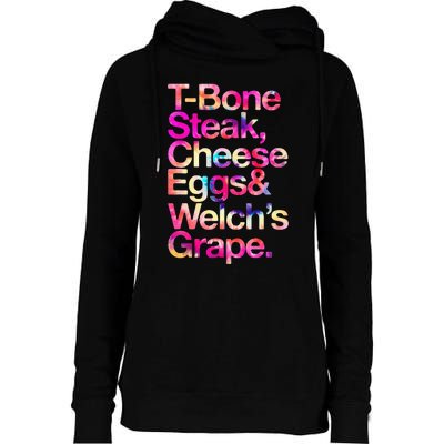 T Bone Steak Cheese Eggs WelchS Grape Womens Funnel Neck Pullover Hood