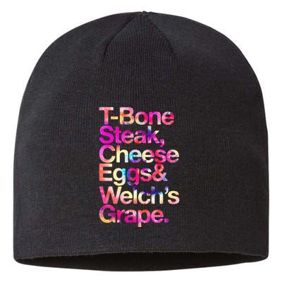 T Bone Steak Cheese Eggs WelchS Grape Sustainable Beanie