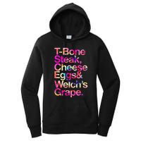 T Bone Steak Cheese Eggs WelchS Grape Women's Pullover Hoodie