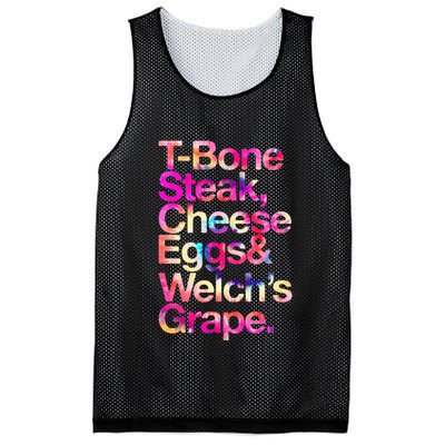 T Bone Steak Cheese Eggs WelchS Grape Mesh Reversible Basketball Jersey Tank
