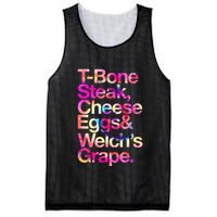 T Bone Steak Cheese Eggs WelchS Grape Mesh Reversible Basketball Jersey Tank