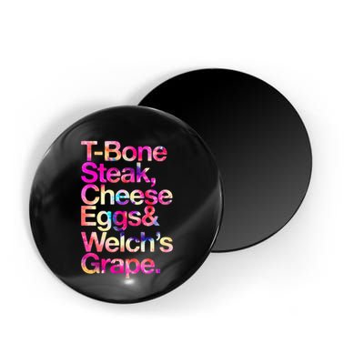T Bone Steak Cheese Eggs WelchS Grape Magnet