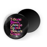 T Bone Steak Cheese Eggs WelchS Grape Magnet