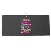 T Bone Steak Cheese Eggs WelchS Grape Large Microfiber Waffle Golf Towel