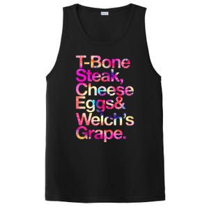 T Bone Steak Cheese Eggs WelchS Grape PosiCharge Competitor Tank