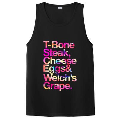T Bone Steak Cheese Eggs WelchS Grape PosiCharge Competitor Tank