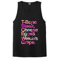 T Bone Steak Cheese Eggs WelchS Grape PosiCharge Competitor Tank