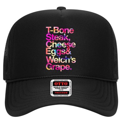 T Bone Steak Cheese Eggs WelchS Grape Trucker Hat