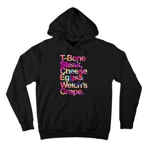 T Bone Steak Cheese Eggs WelchS Grape Tall Hoodie