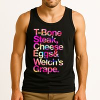 T Bone Steak Cheese Eggs WelchS Grape Tank Top