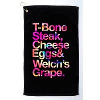 T Bone Steak Cheese Eggs WelchS Grape Golf Towel