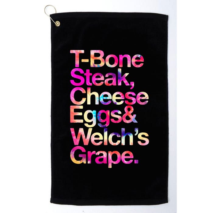 T Bone Steak Cheese Eggs WelchS Grape Golf Towel