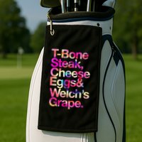 T Bone Steak Cheese Eggs WelchS Grape Golf Towel