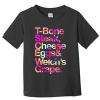 T Bone Steak Cheese Eggs WelchS Grape Toddler T-Shirt