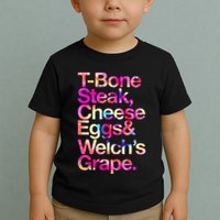 T Bone Steak Cheese Eggs WelchS Grape Toddler T-Shirt