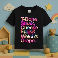 T Bone Steak Cheese Eggs WelchS Grape Toddler T-Shirt