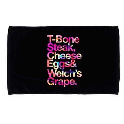 T Bone Steak Cheese Eggs WelchS Grape Microfiber Hand Towel