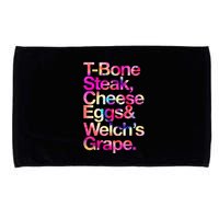 T Bone Steak Cheese Eggs WelchS Grape Microfiber Hand Towel