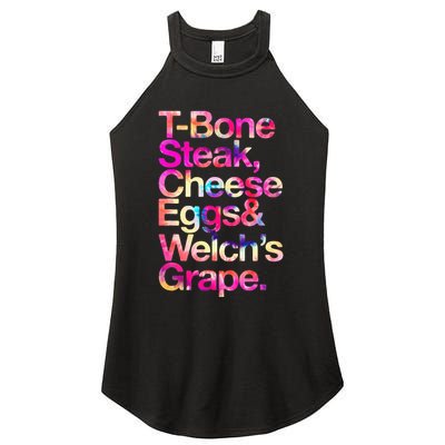 T Bone Steak Cheese Eggs WelchS Grape Women's Perfect Tri Rocker Tank