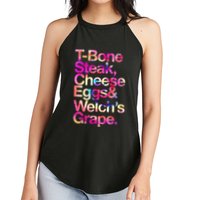 T Bone Steak Cheese Eggs WelchS Grape Women's Perfect Tri Rocker Tank