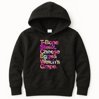 T Bone Steak Cheese Eggs WelchS Grape Kids Hoodie