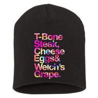 T Bone Steak Cheese Eggs WelchS Grape Short Acrylic Beanie