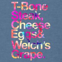 T Bone Steak Cheese Eggs WelchS Grape Garment-Dyed Sweatshirt