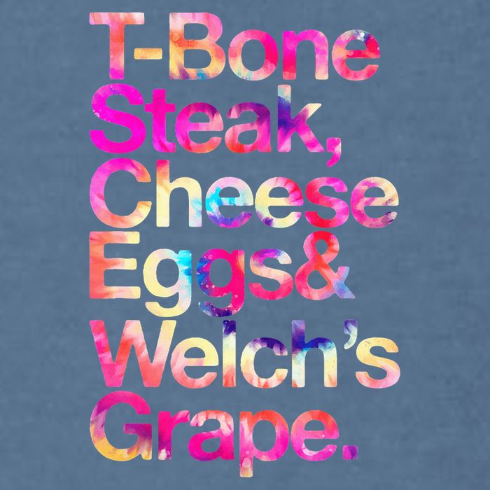 T Bone Steak Cheese Eggs WelchS Grape Garment-Dyed Sweatshirt
