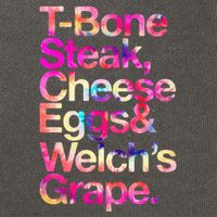 T Bone Steak Cheese Eggs WelchS Grape Cotton Canvas Backpack
